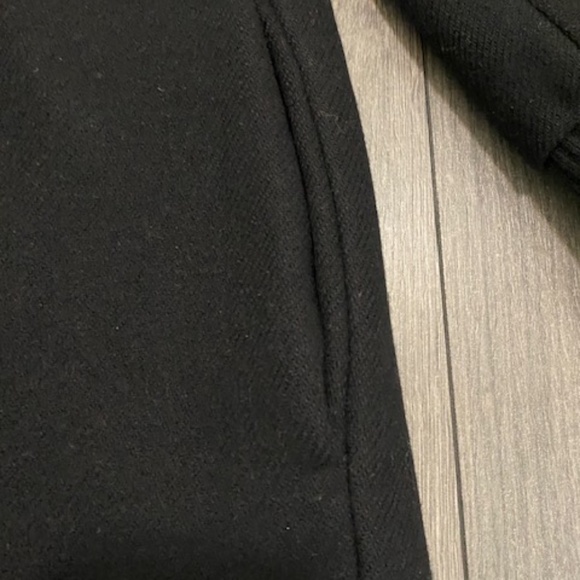 Sandro Kolia Ribbed Overlay Wool Blend Coat Size 6 - Picture 9 of 16